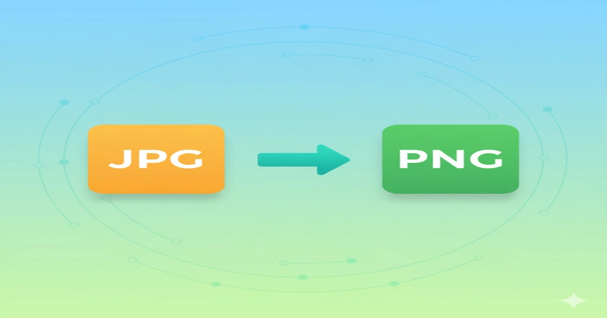 JPG to Image Converter banner showing conversion icons for JPG, PNG, and WebP formats.