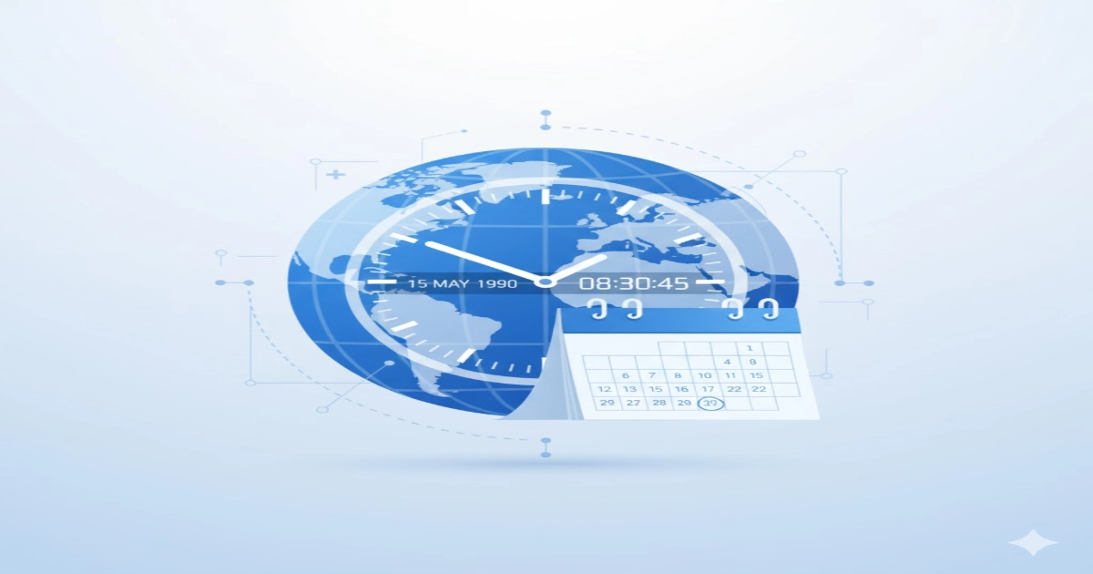 Global Age Calculator showing age calculation from any date of birth to any selected date.