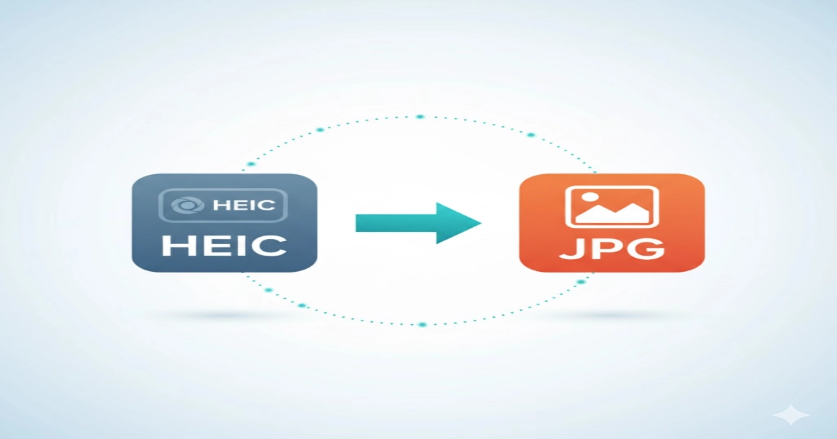 HEIC to JPG converter interface showing image conversion process with no quality loss